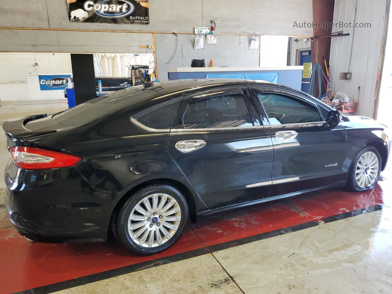 2014 Ford Fusion Se Hybrid Black vin: 3FA6P0LU6ER260338