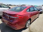 2017 Ford Fusion Se Hybrid Maroon vin: 3FA6P0LU6HR238621