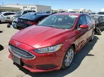 2017 Ford Fusion Se Hybrid Maroon vin: 3FA6P0LU6HR238621