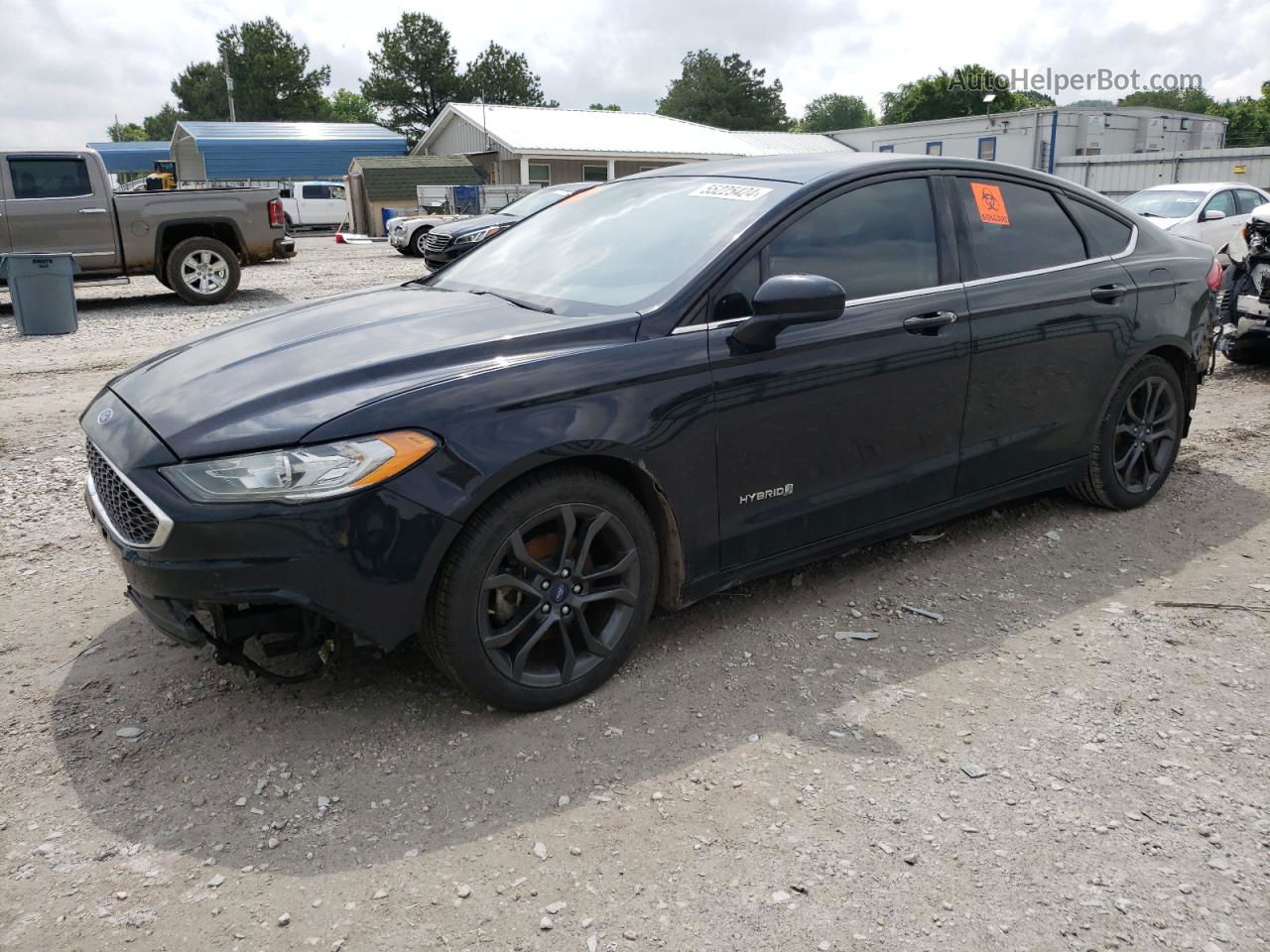 2018 Ford Fusion Se Hybrid Black vin: 3FA6P0LU6JR116055