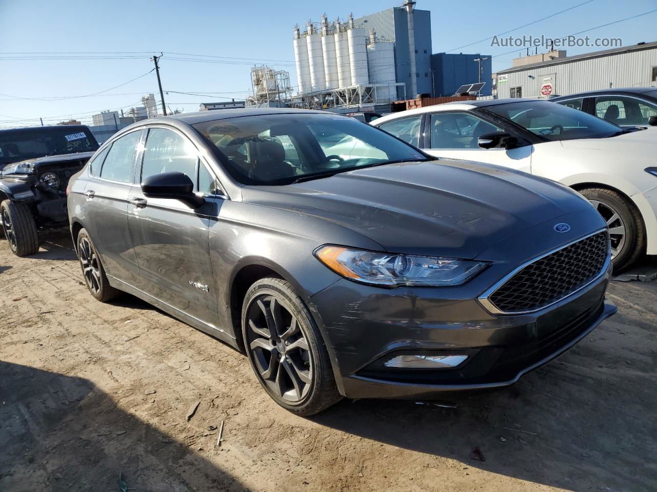 2018 Ford Fusion Se Hybrid Gray vin: 3FA6P0LU6JR124172