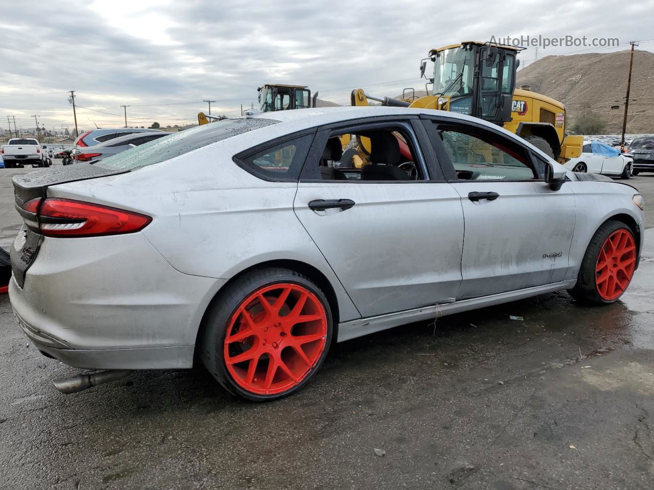 2018 Ford Fusion Se Hybrid Gray vin: 3FA6P0LU6JR161528