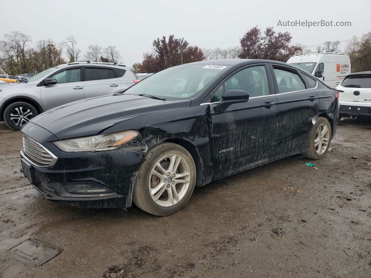 2018 Ford Fusion Se Hybrid Черный vin: 3FA6P0LU6JR162274