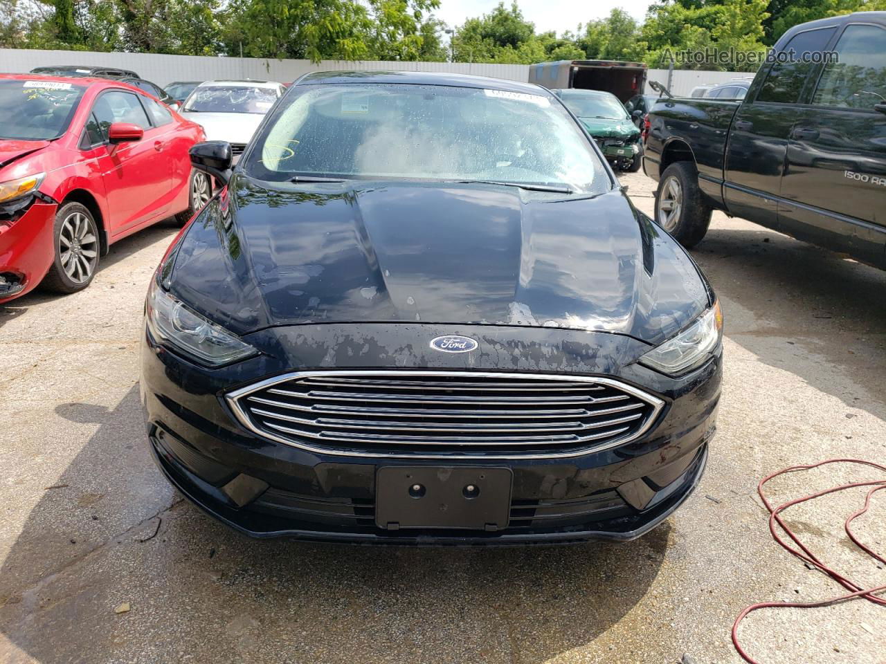 2018 Ford Fusion Se Hybrid Black vin: 3FA6P0LU6JR232047