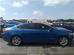 2018 Ford Fusion Hybrid Se Синий vin: 3FA6P0LU6JR238303