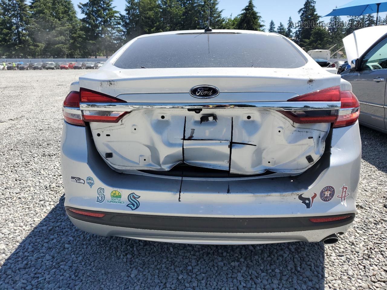 2018 Ford Fusion Se Hybrid Silver vin: 3FA6P0LU6JR242030