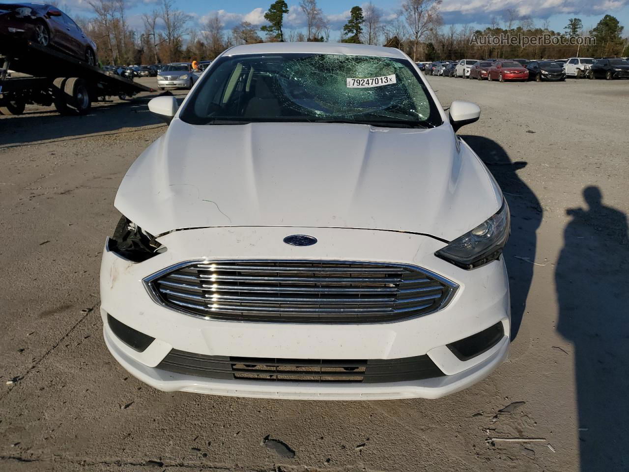 2018 Ford Fusion Se Hybrid White vin: 3FA6P0LU6JR287145