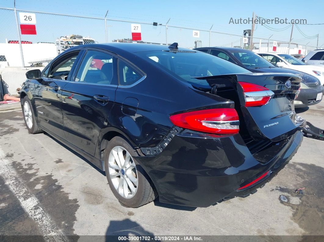 2019 Ford Fusion Hybrid Se Черный vin: 3FA6P0LU6KR121175