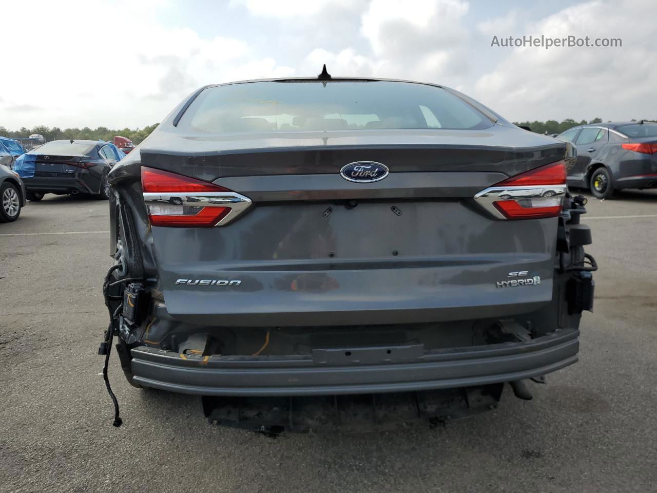 2019 Ford Fusion Se Серый vin: 3FA6P0LU6KR158310