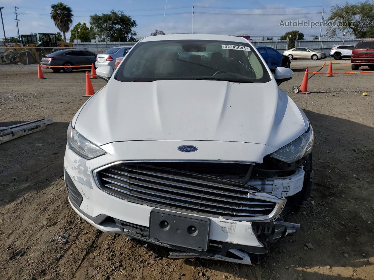 2019 Ford Fusion Se White vin: 3FA6P0LU6KR188522