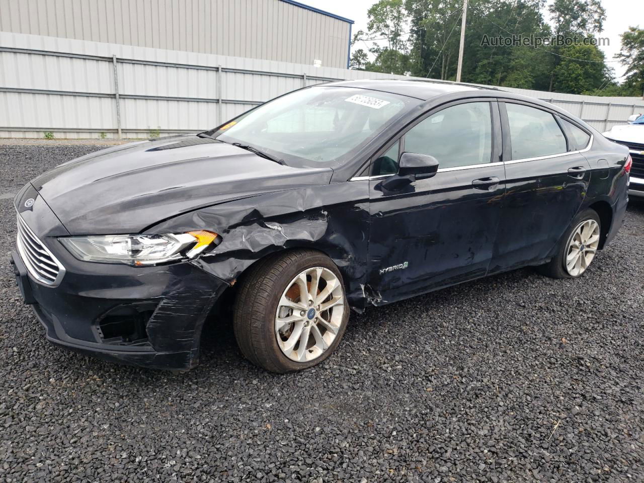 2019 Ford Fusion Se Black vin: 3FA6P0LU6KR237511