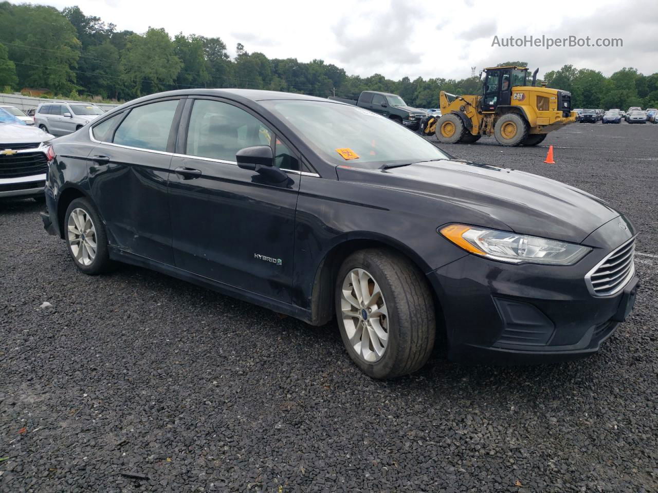 2019 Ford Fusion Se Black vin: 3FA6P0LU6KR237511