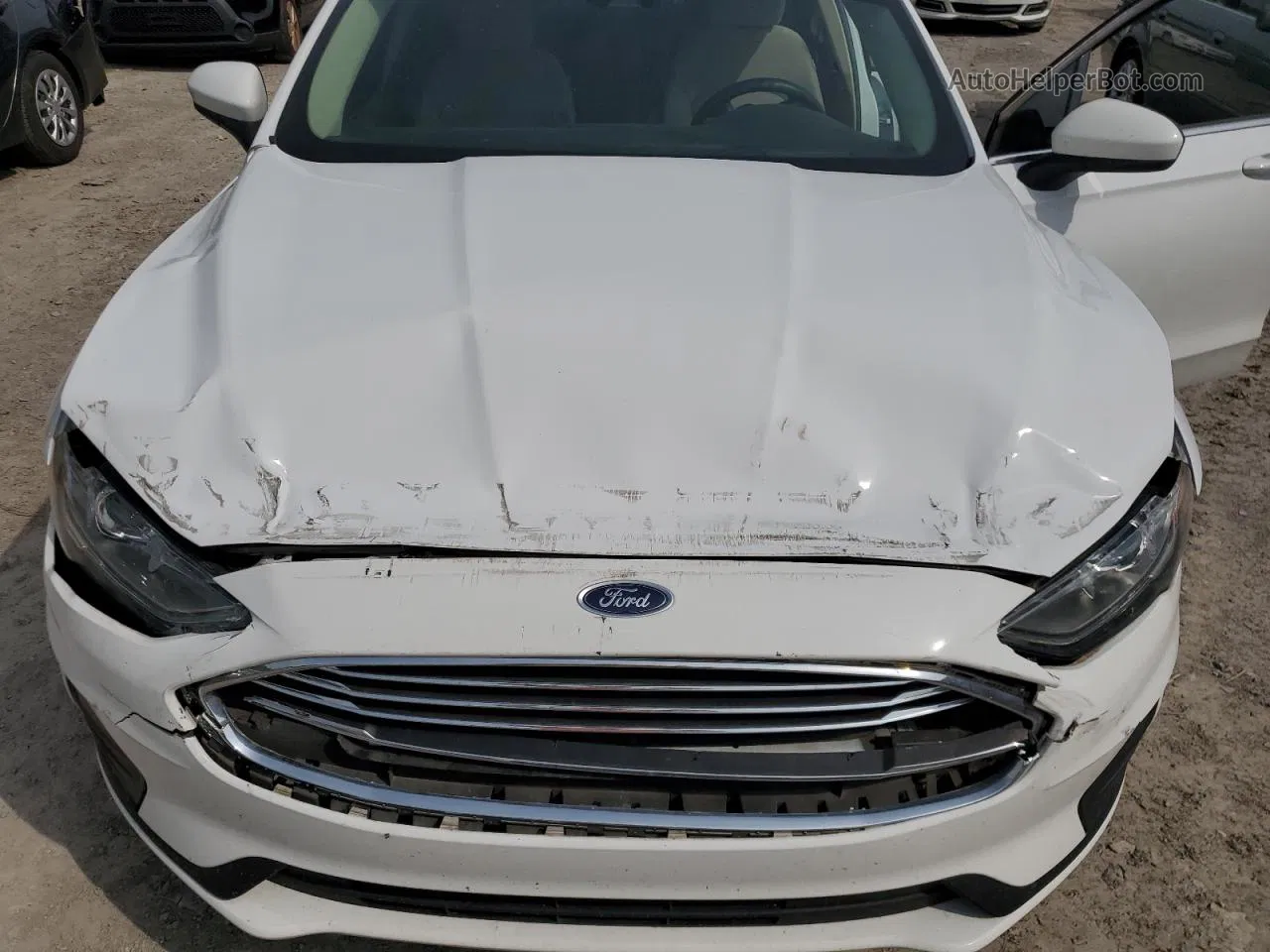 2019 Ford Fusion Se White vin: 3FA6P0LU6KR254681