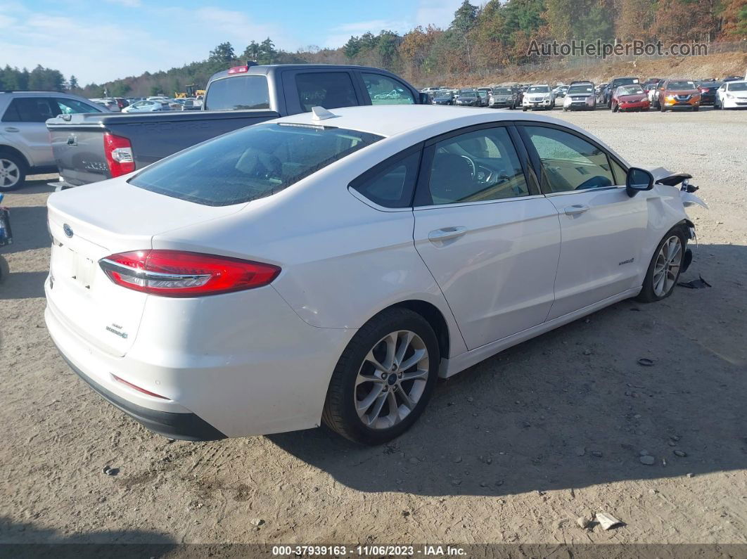 2019 Ford Fusion Hybrid Se White vin: 3FA6P0LU6KR281931