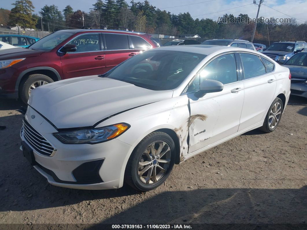 2019 Ford Fusion Hybrid Se White vin: 3FA6P0LU6KR281931