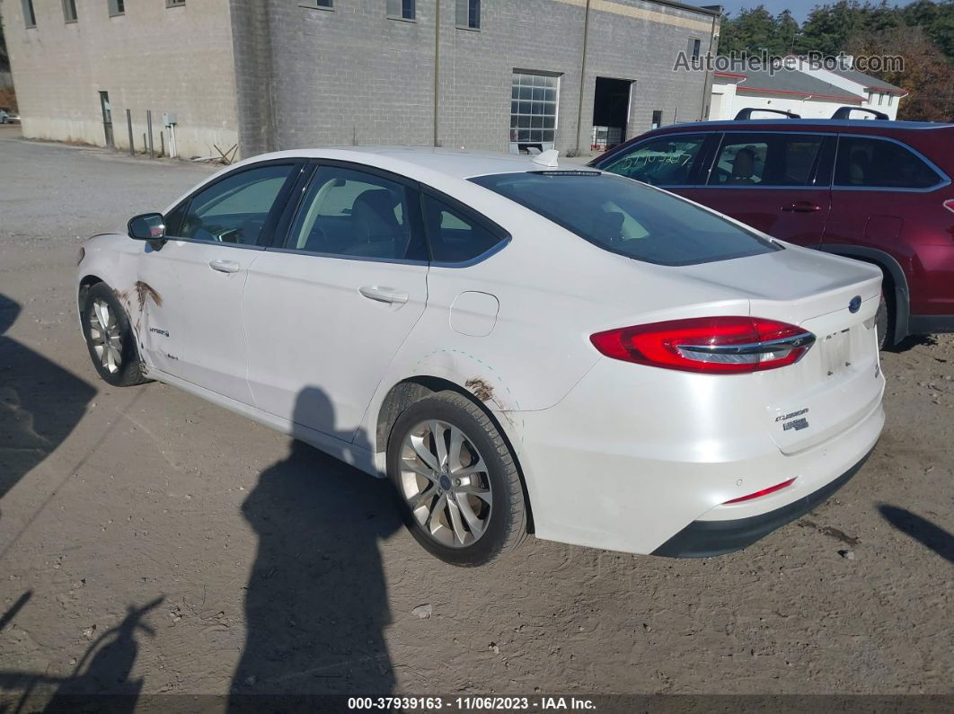 2019 Ford Fusion Hybrid Se White vin: 3FA6P0LU6KR281931