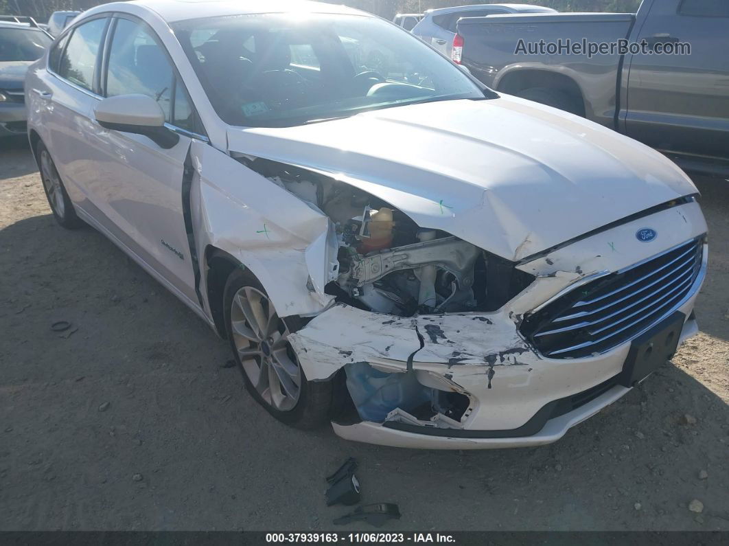 2019 Ford Fusion Hybrid Se White vin: 3FA6P0LU6KR281931