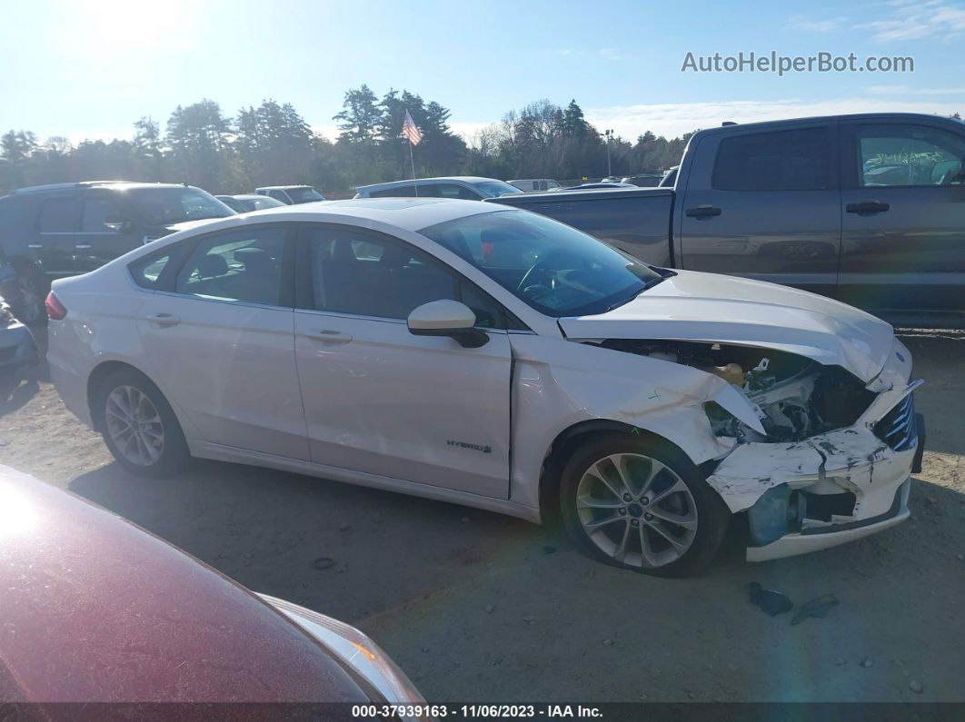 2019 Ford Fusion Hybrid Se White vin: 3FA6P0LU6KR281931