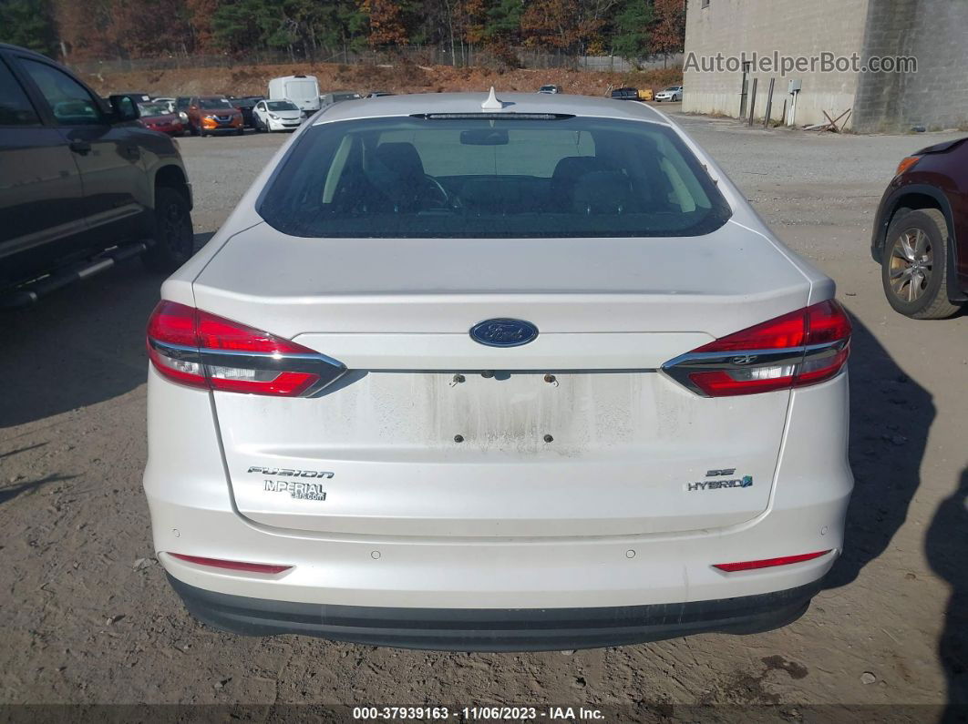 2019 Ford Fusion Hybrid Se White vin: 3FA6P0LU6KR281931