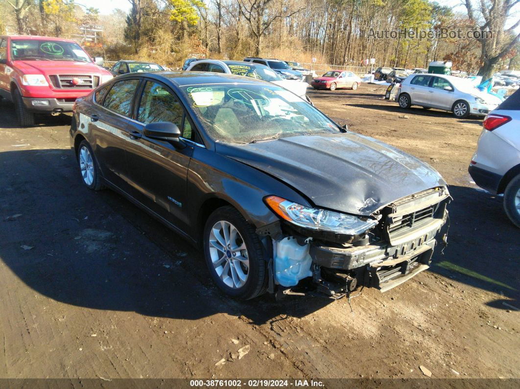 2019 Ford Fusion Hybrid Se Gray vin: 3FA6P0LU6KR285316