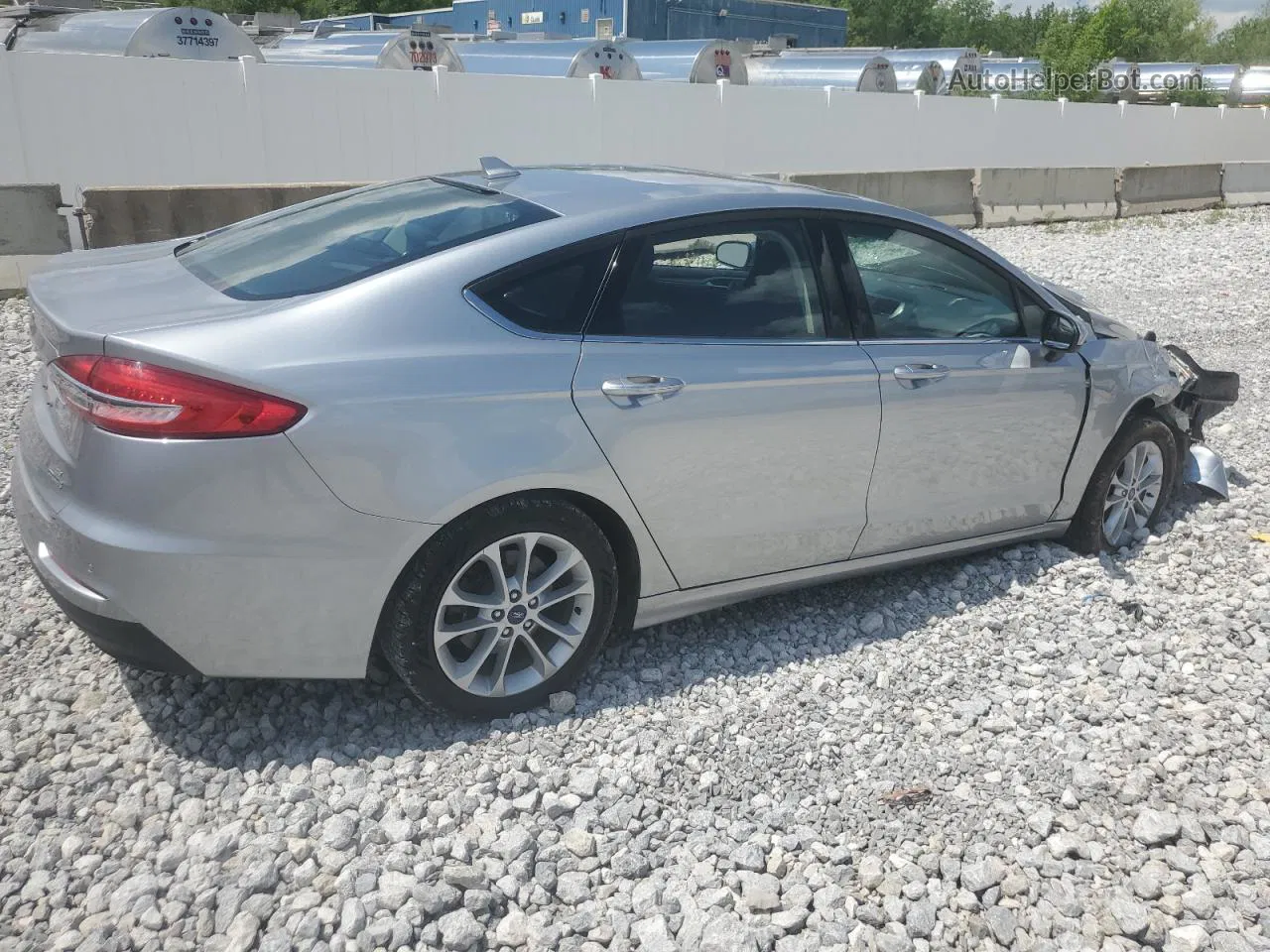 2020 Ford Fusion Se Silver vin: 3FA6P0LU6LR198047