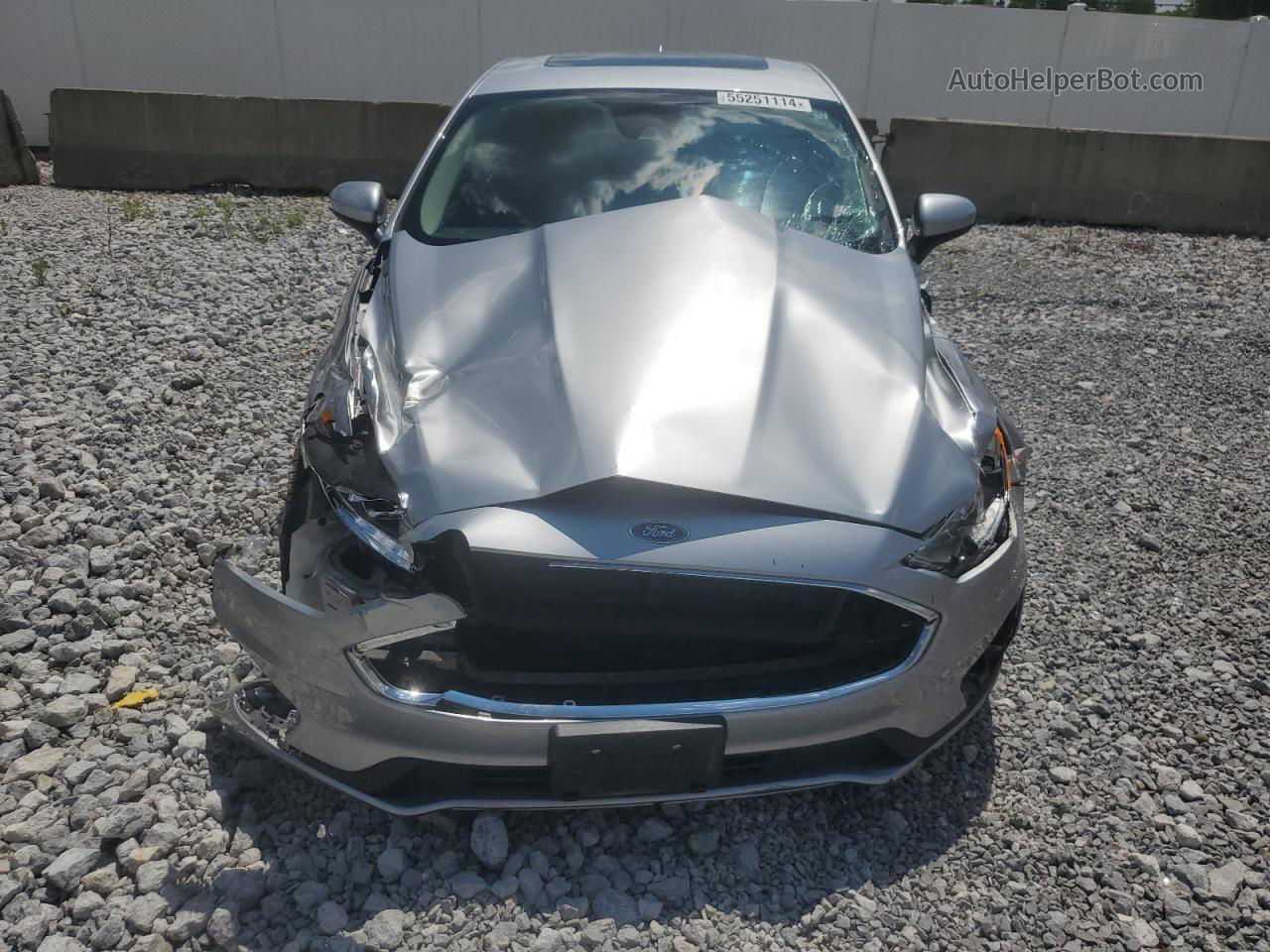 2020 Ford Fusion Se Silver vin: 3FA6P0LU6LR198047