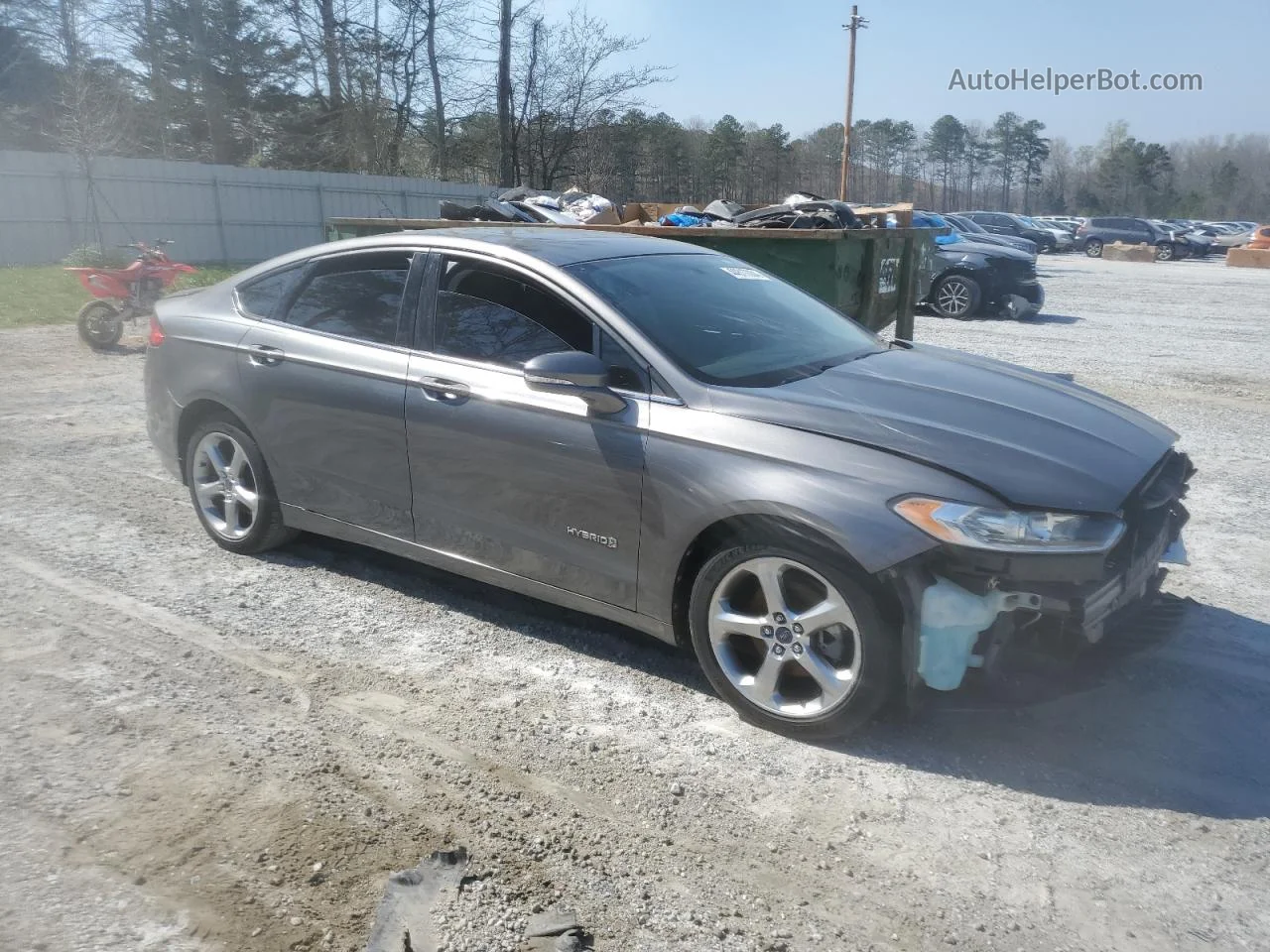 2013 Ford Fusion Se Hybrid Серый vin: 3FA6P0LU7DR167083