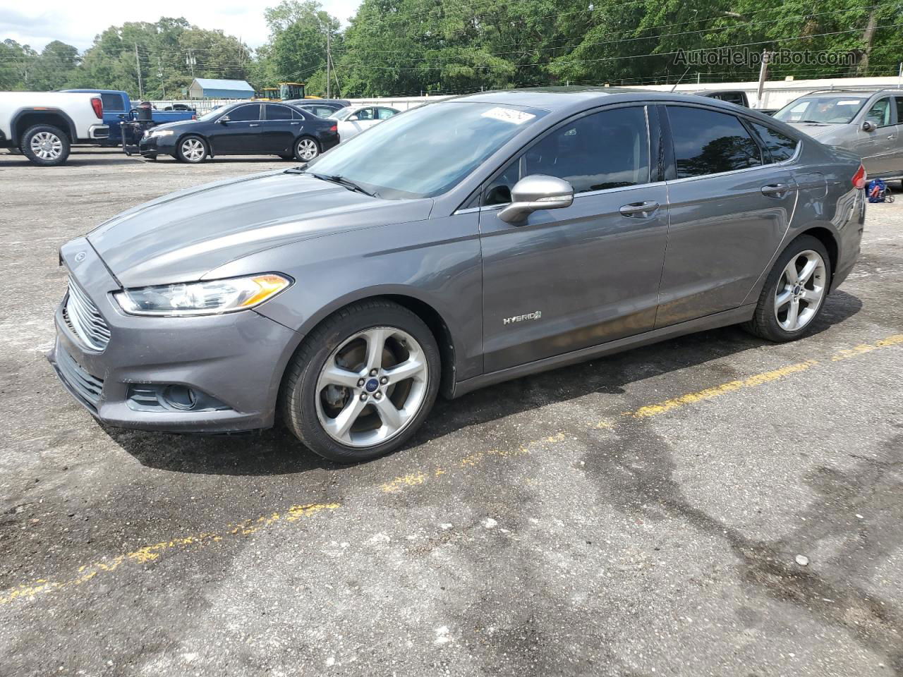 2013 Ford Fusion Se Hybrid Gray vin: 3FA6P0LU7DR301817