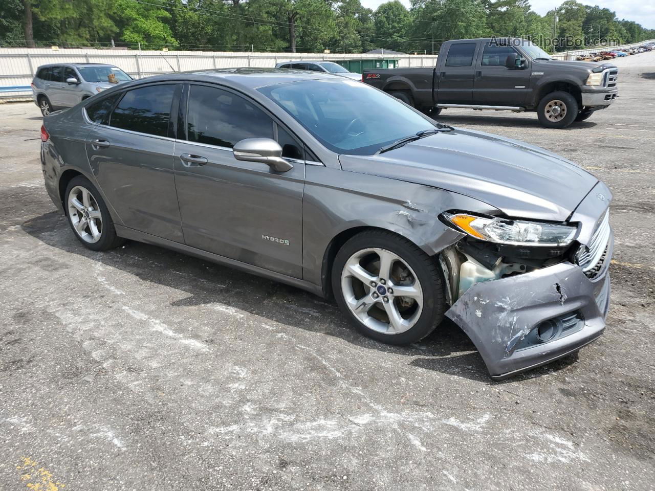 2013 Ford Fusion Se Hybrid Gray vin: 3FA6P0LU7DR301817