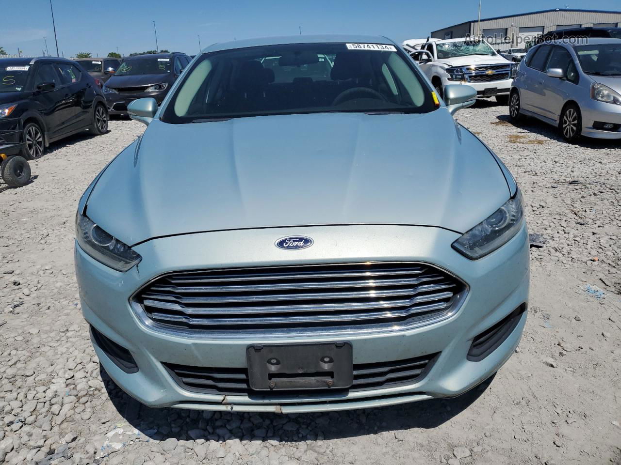 2013 Ford Fusion Se Hybrid Turquoise vin: 3FA6P0LU7DR312817