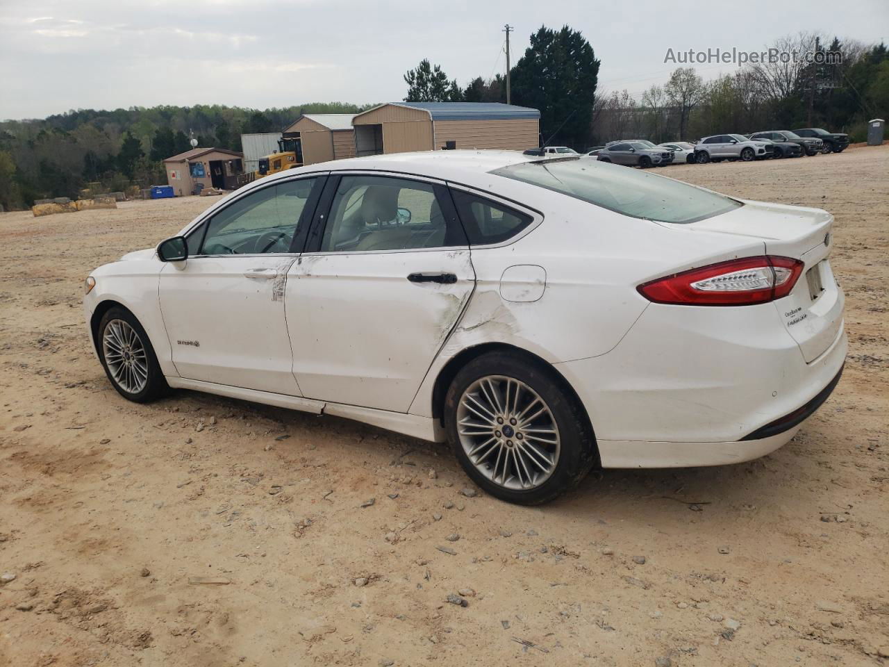 2013 Ford Fusion Se Hybrid White vin: 3FA6P0LU7DR336695