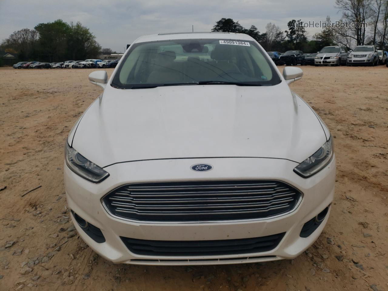 2013 Ford Fusion Se Hybrid White vin: 3FA6P0LU7DR336695