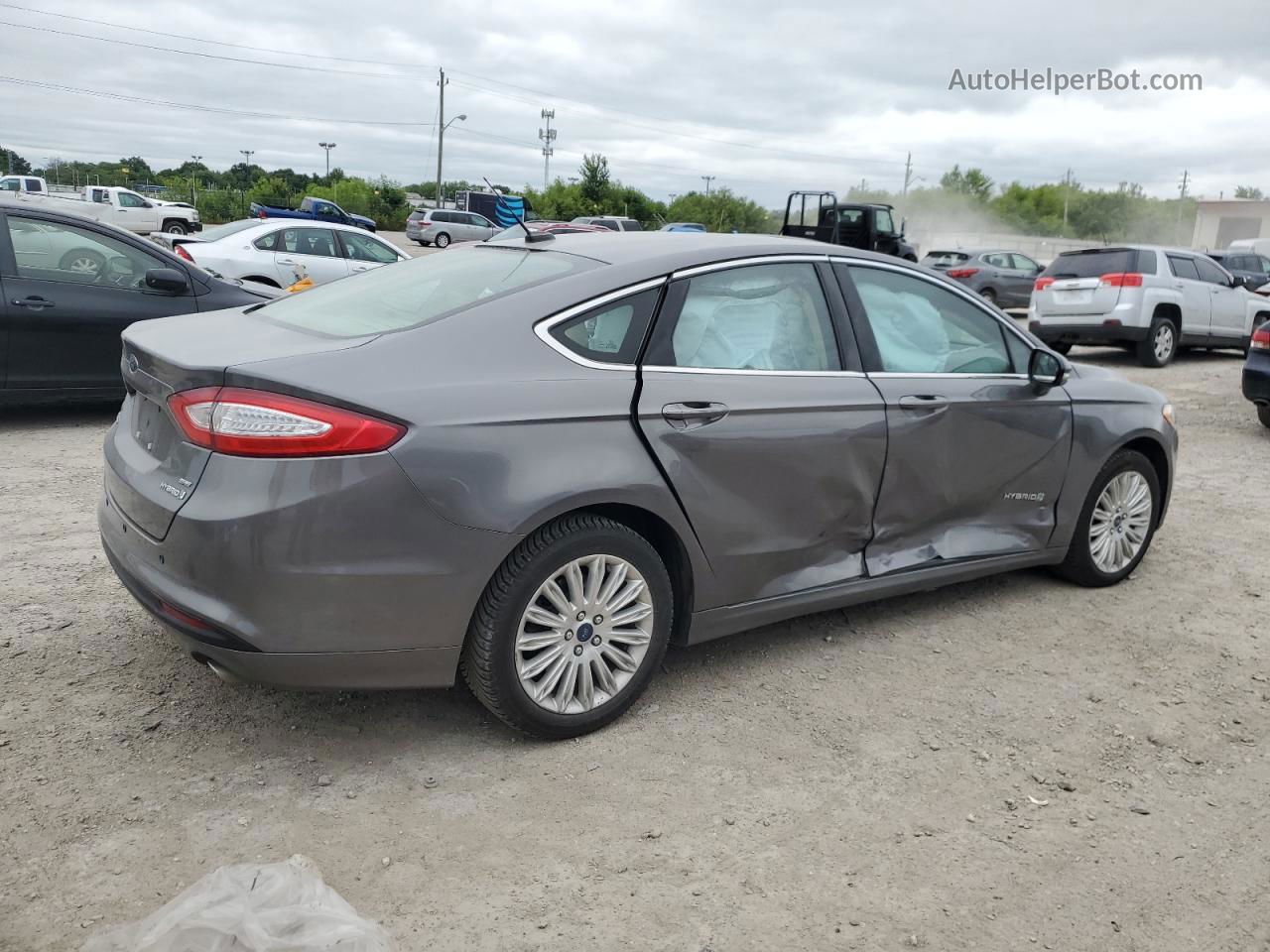 2014 Ford Fusion Se Hybrid Gray vin: 3FA6P0LU7ER305464