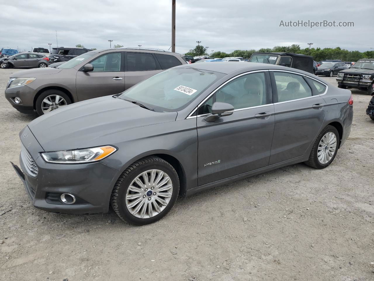 2014 Ford Fusion Se Hybrid Gray vin: 3FA6P0LU7ER305464