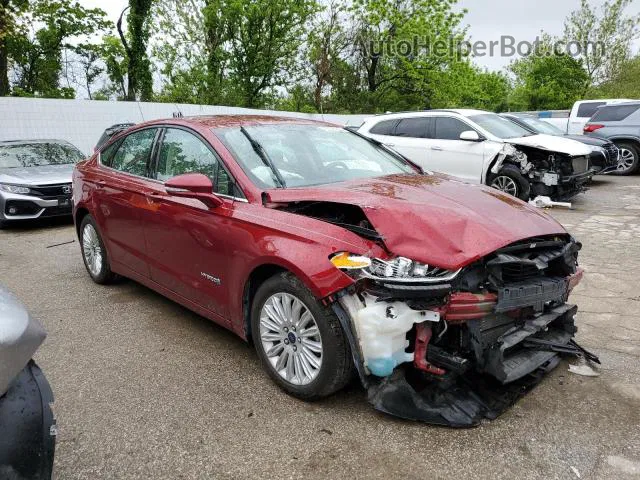 2015 Ford Fusion Se Hybrid Red vin: 3FA6P0LU7FR118498