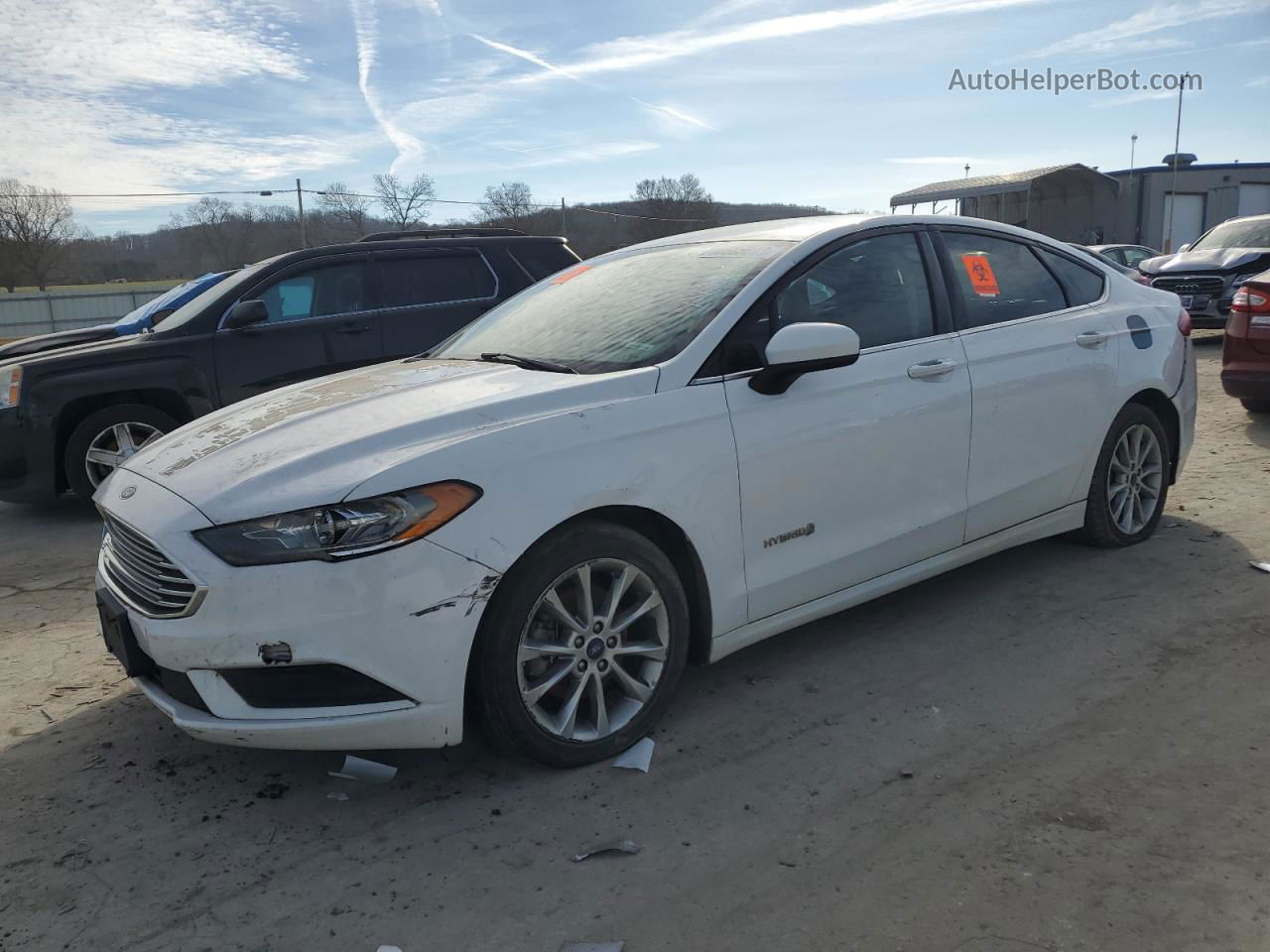 2017 Ford Fusion Se Hybrid White vin: 3FA6P0LU7HR230429