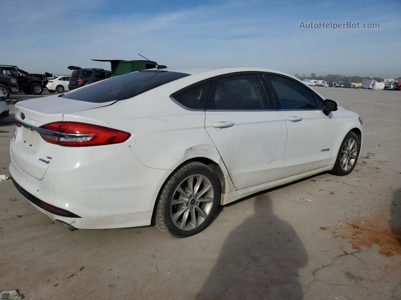 2017 Ford Fusion Se Hybrid White vin: 3FA6P0LU7HR230429