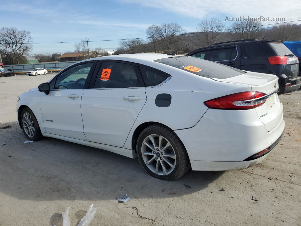 2017 Ford Fusion Se Hybrid White vin: 3FA6P0LU7HR230429