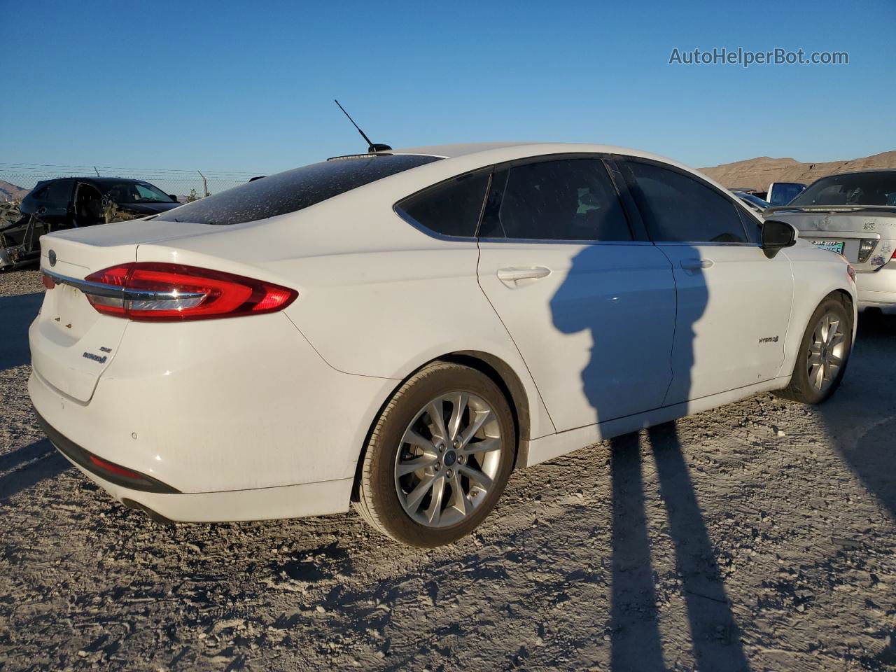 2017 Ford Fusion Se Hybrid White vin: 3FA6P0LU7HR252916