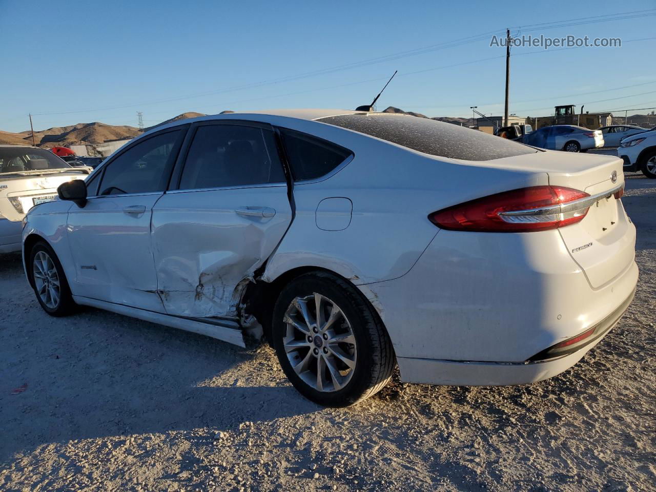 2017 Ford Fusion Se Hybrid White vin: 3FA6P0LU7HR252916