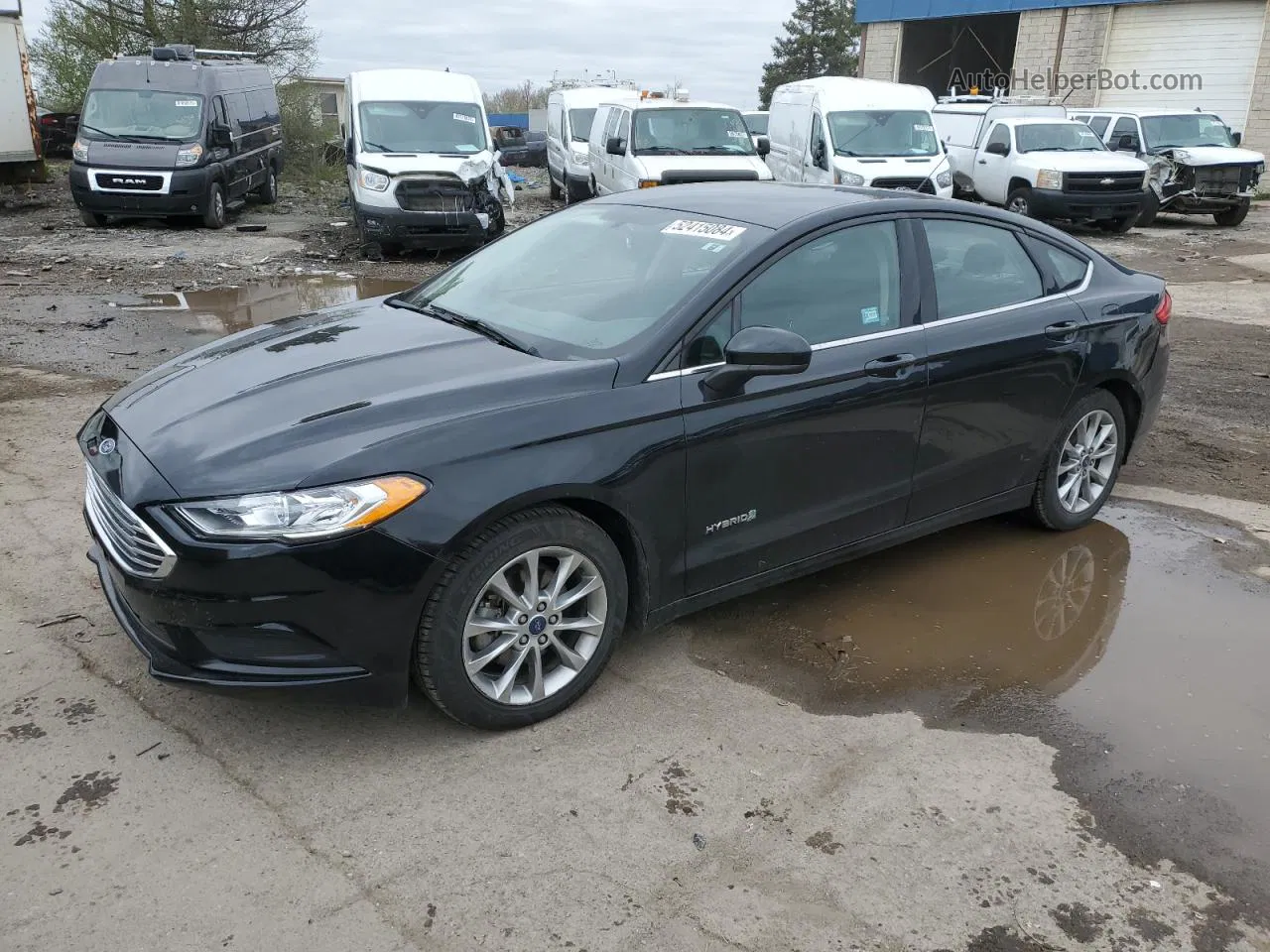 2017 Ford Fusion Se Hybrid Black vin: 3FA6P0LU7HR315917