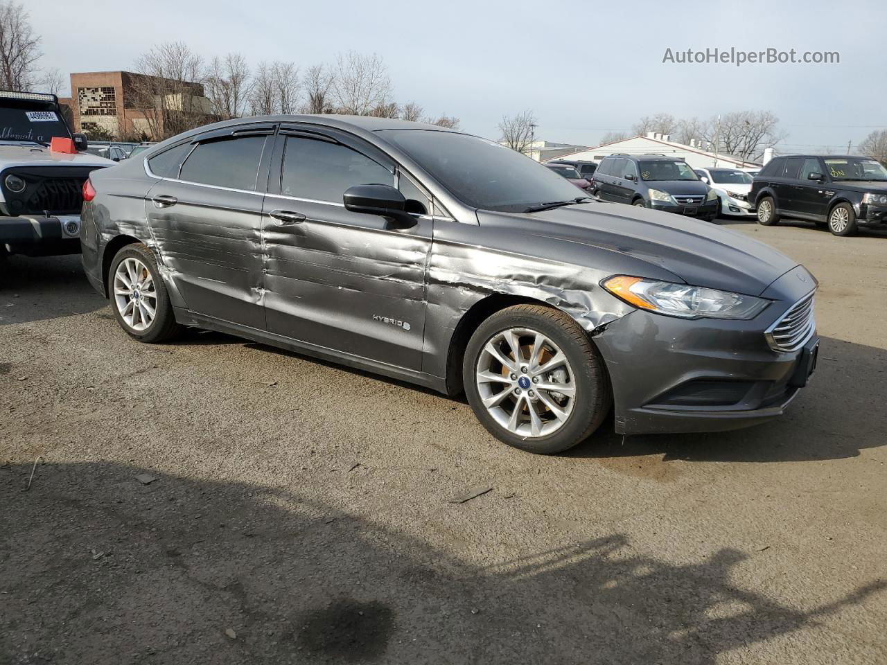 2017 Ford Fusion Se Hybrid Gray vin: 3FA6P0LU7HR357231