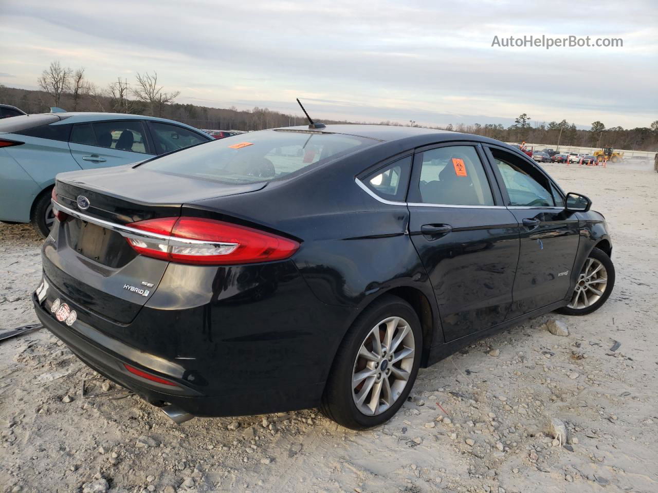 2017 Ford Fusion Se Hybrid Black vin: 3FA6P0LU7HR374210