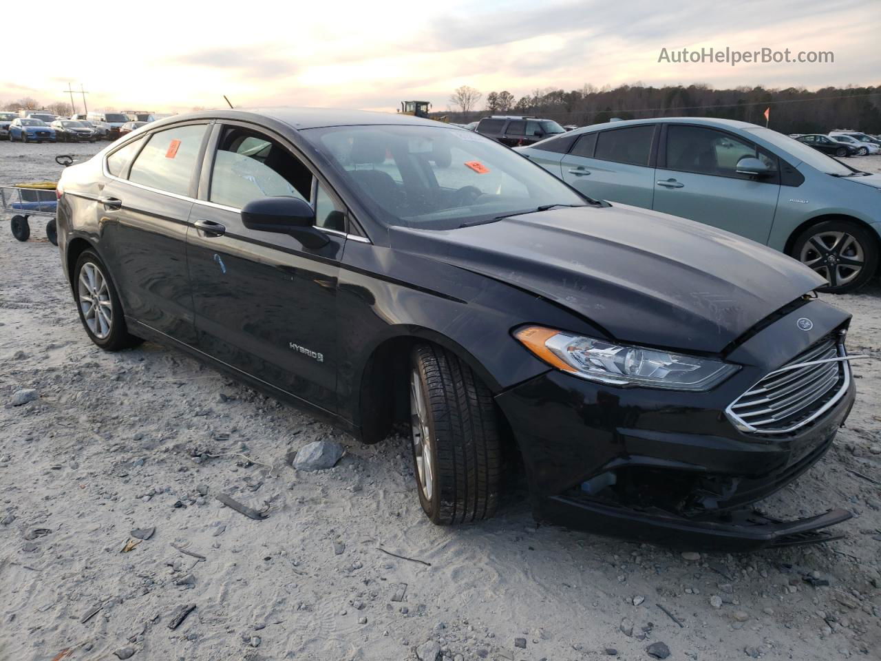 2017 Ford Fusion Se Hybrid Black vin: 3FA6P0LU7HR374210