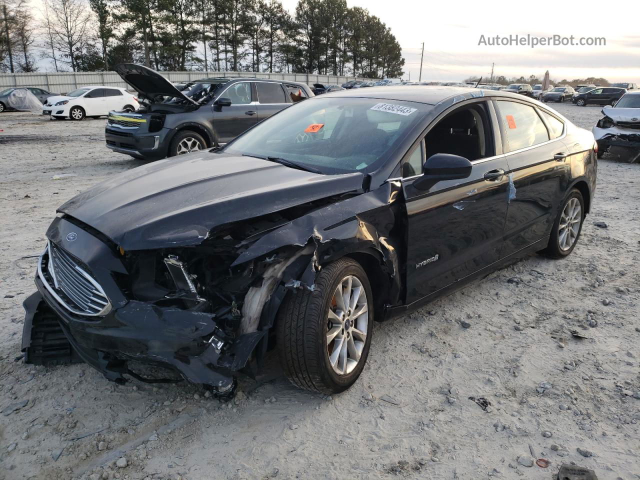 2017 Ford Fusion Se Hybrid Black vin: 3FA6P0LU7HR374210