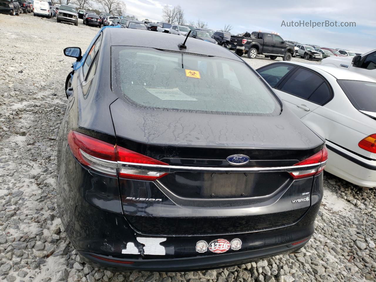 2017 Ford Fusion Se Hybrid Black vin: 3FA6P0LU7HR374210