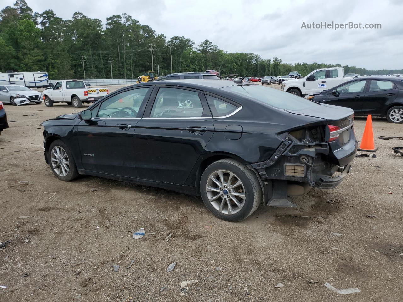 2017 Ford Fusion Se Hybrid Black vin: 3FA6P0LU7HR381254