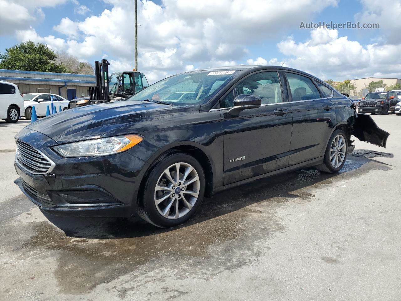 2017 Ford Fusion Se Hybrid Black vin: 3FA6P0LU7HR385322