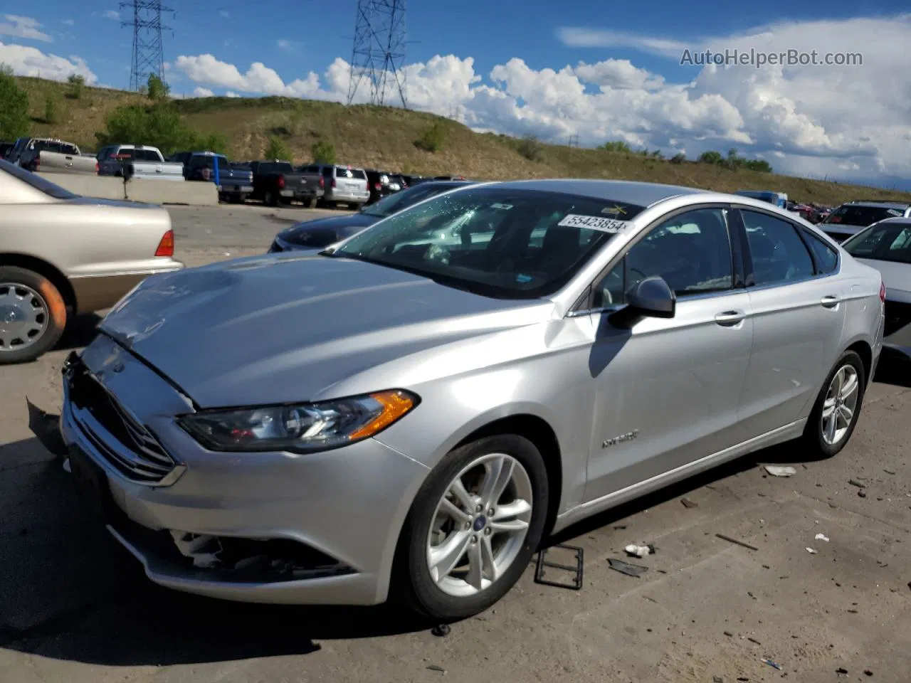 2018 Ford Fusion Se Hybrid Silver vin: 3FA6P0LU7JR274646