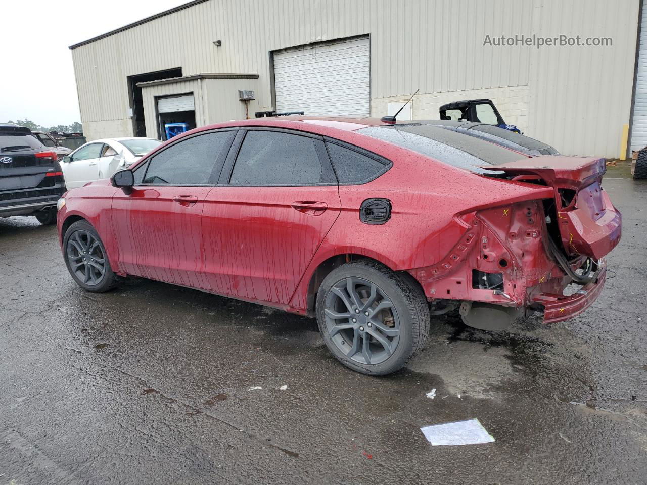 2018 Ford Fusion Se Hybrid Red vin: 3FA6P0LU7JR281466